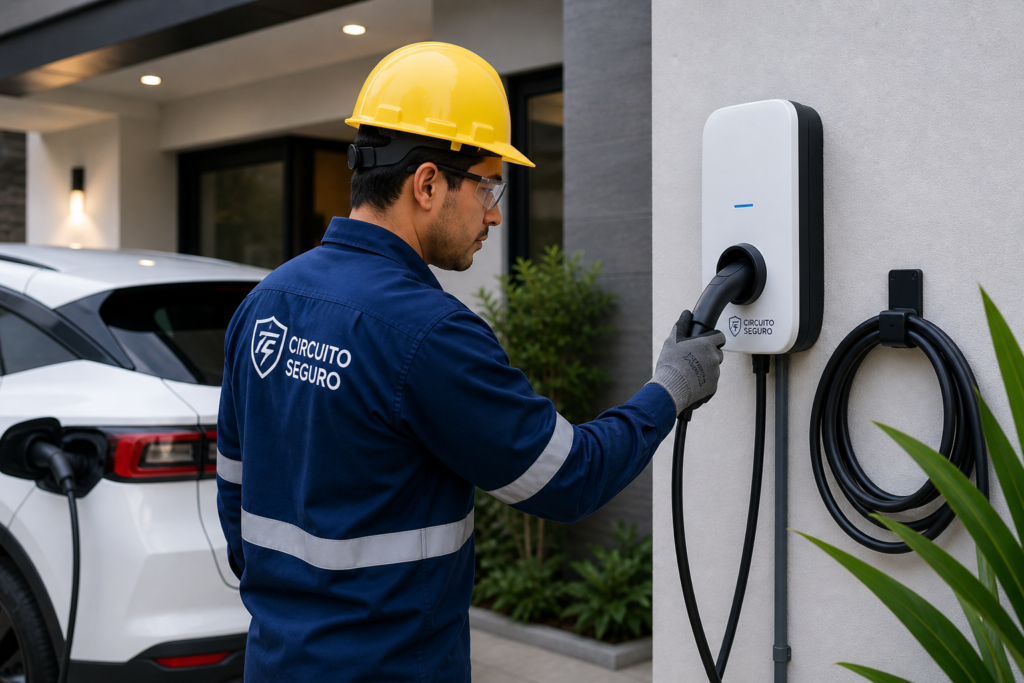 nstalación profesional de cargador EV residencial en México